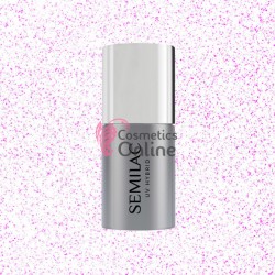 Top Coat Semilac cu sclipici No Wipe T17 Sparkling Pink 7ml